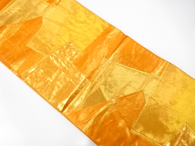 JAPANESE KIMONO / ANTIQUE FUKURO OBI / SILK / WOVEN SHIKISHI PATTERN